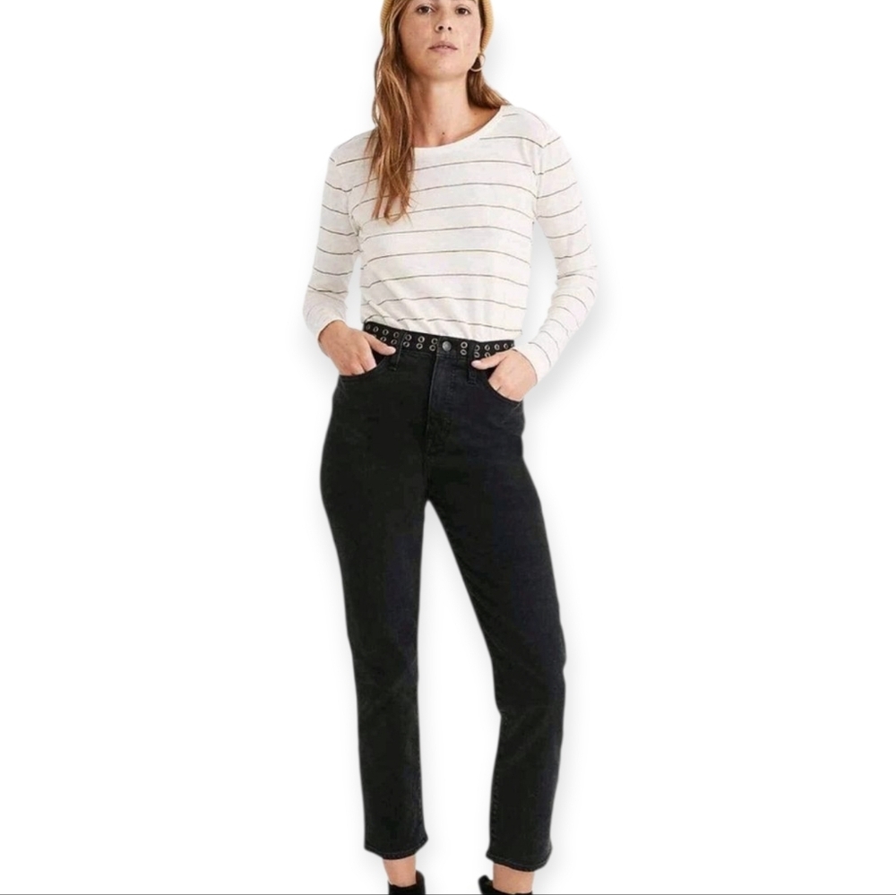 Madewell Grommet Edition Classic Rocker Concert Punk Biker Straight Jeans Womens